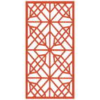 Panel decorativo geométrico modular instalado en pared moderna