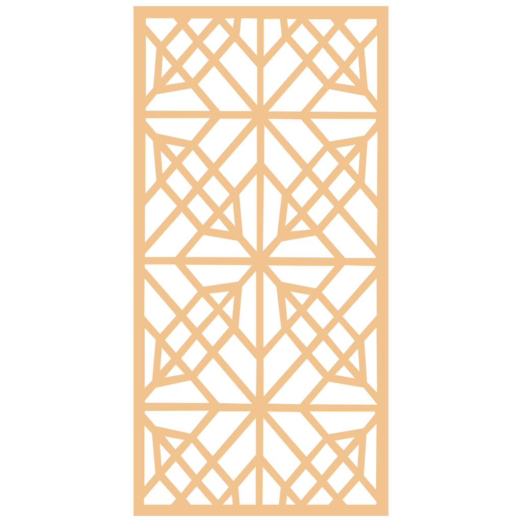 Panel decorativo geométrico modular instalado en pared moderna