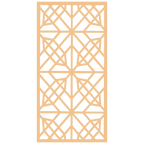 Panel decorativo geométrico modular instalado en pared moderna