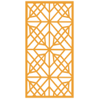 Panel decorativo geométrico modular instalado en pared moderna