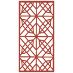 Panel decorativo geométrico modular instalado en pared moderna
