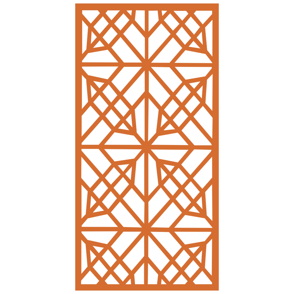 Panel decorativo geométrico modular instalado en pared moderna