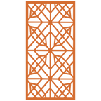 Panel decorativo geométrico modular instalado en pared moderna