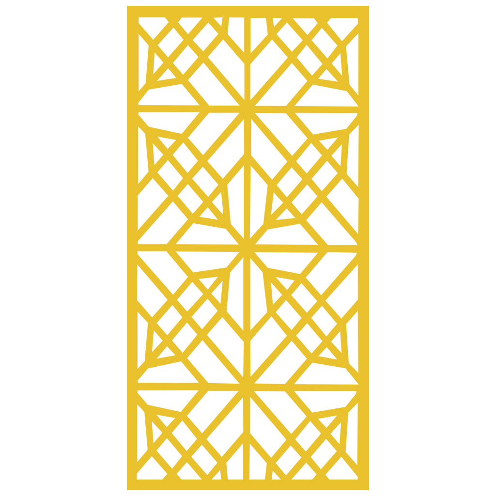 Panel decorativo geométrico modular instalado en pared moderna