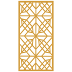 Panel decorativo geométrico modular instalado en pared moderna