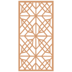 Panel decorativo geométrico modular instalado en pared moderna