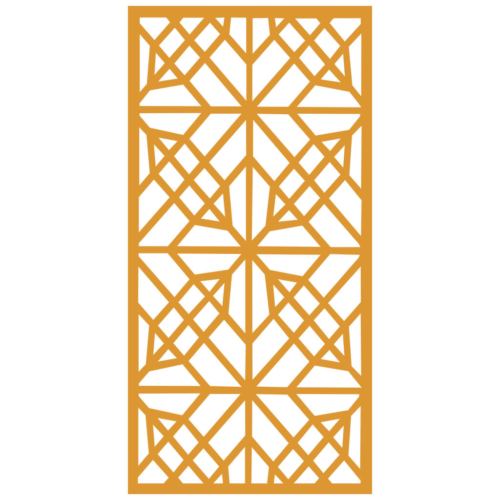 Panel decorativo geométrico modular instalado en pared moderna