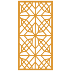 Panel decorativo geométrico modular instalado en pared moderna