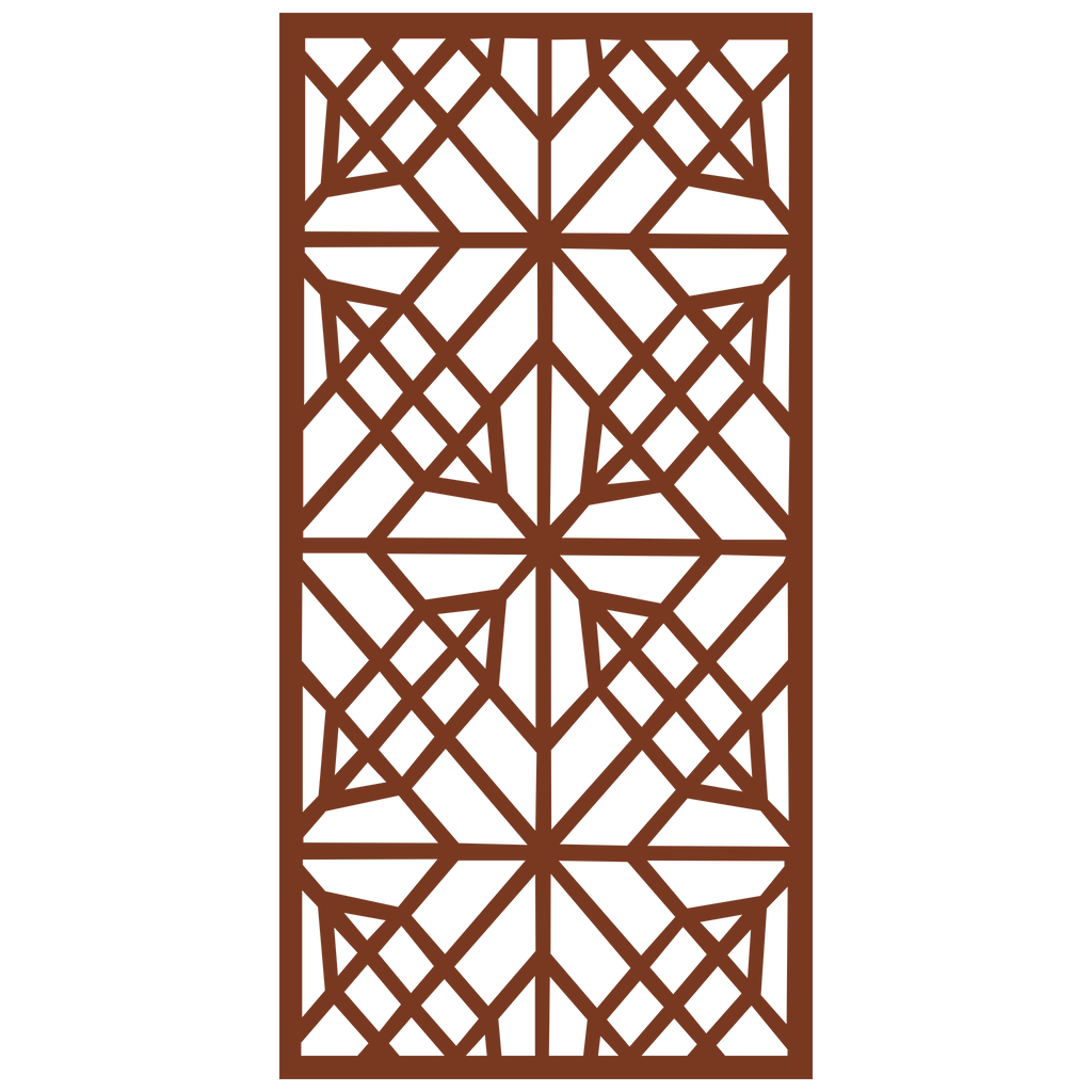 Panel decorativo geométrico modular instalado en pared moderna