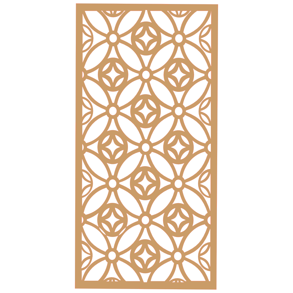 Panel decorativo de madera con patrón geométrico para interiores