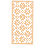 Panel decorativo de madera con patrón geométrico para interiores