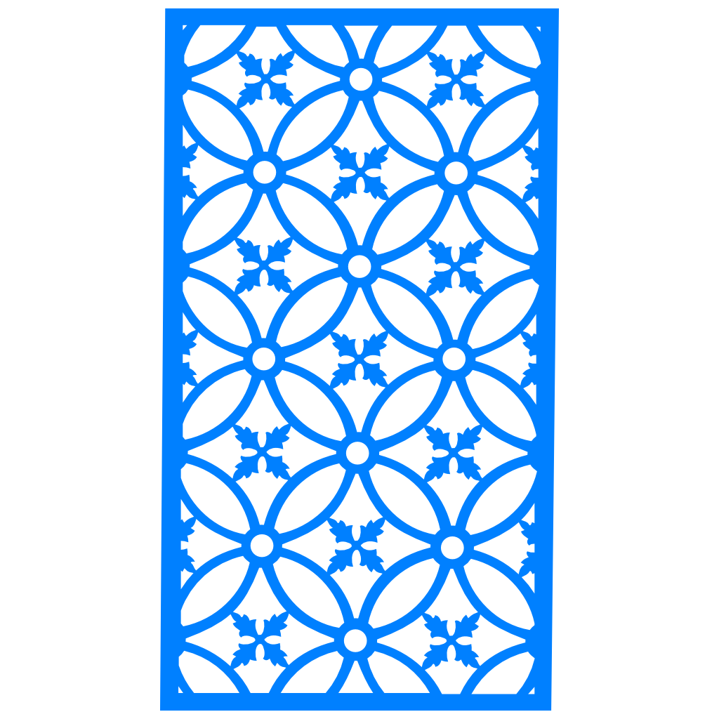 Panel ornamental modular geométrico como acento decorativo en salón