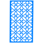 Panel ornamental modular geométrico como acento decorativo en salón