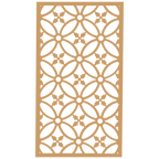 Panel ornamental modular geométrico como acento decorativo en salón