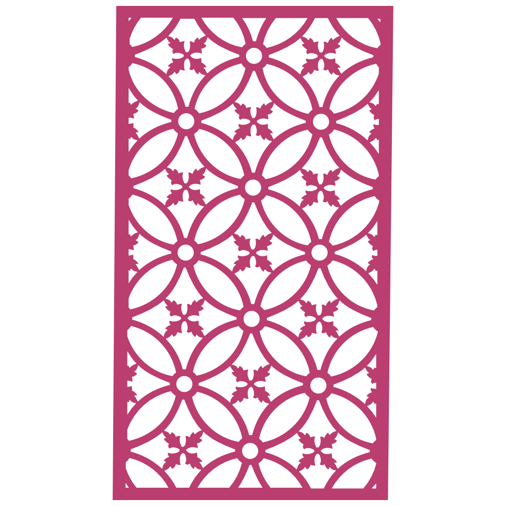 Panel ornamental modular geométrico como acento decorativo en salón