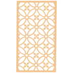 Panel ornamental modular geométrico como acento decorativo en salón