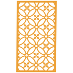 Panel ornamental modular geométrico como acento decorativo en salón