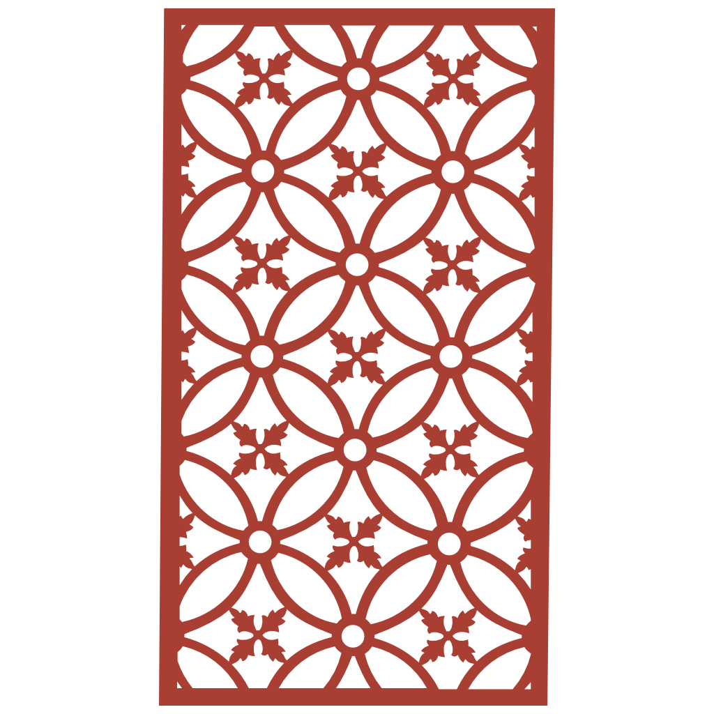 Panel ornamental modular geométrico como acento decorativo en salón