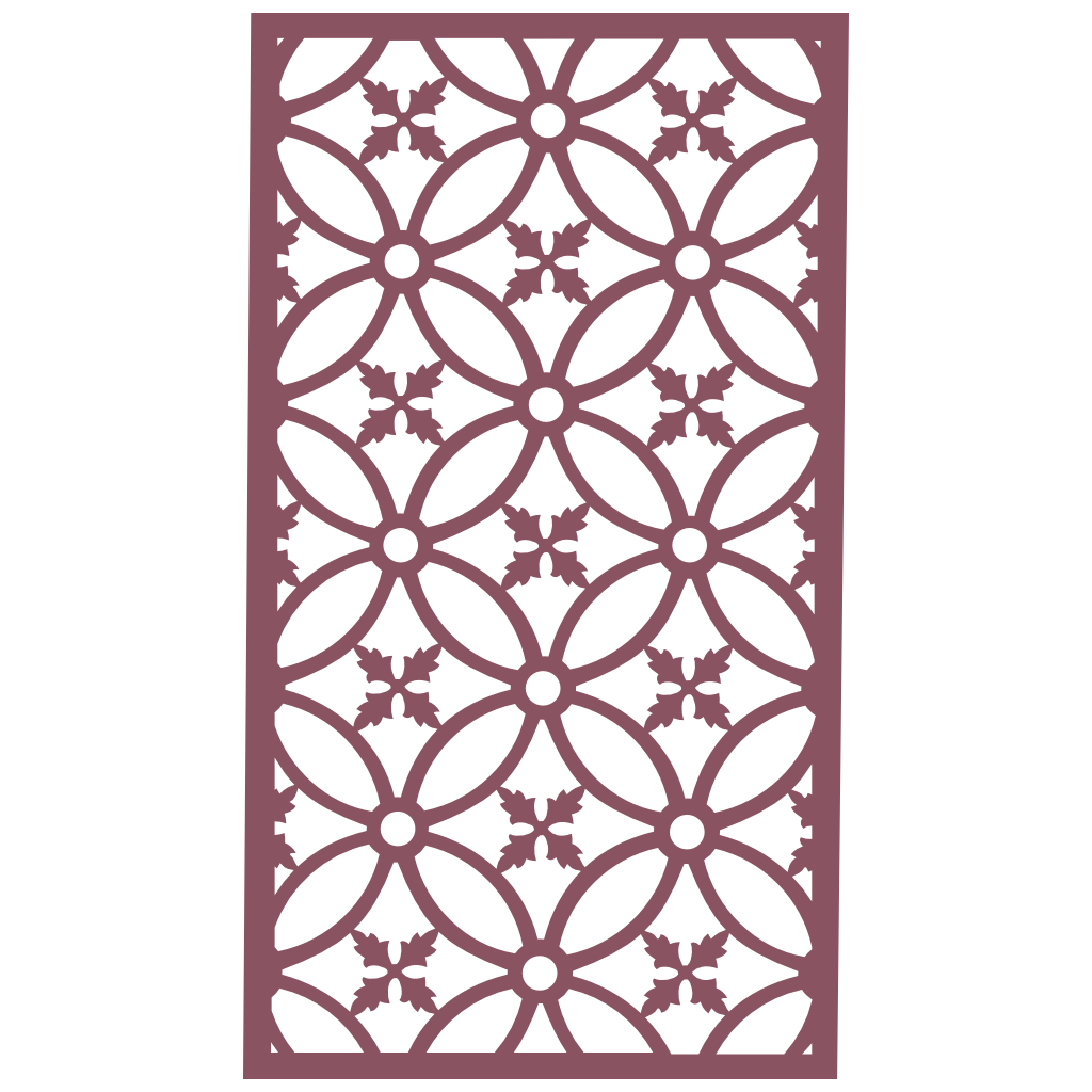 Panel ornamental modular geométrico como acento decorativo en salón