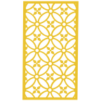 Panel ornamental modular geométrico como acento decorativo en salón