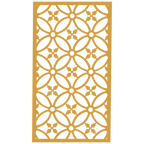 Panel ornamental modular geométrico como acento decorativo en salón