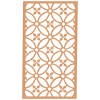 Panel ornamental modular geométrico como acento decorativo en salón