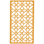 Panel ornamental modular geométrico como acento decorativo en salón