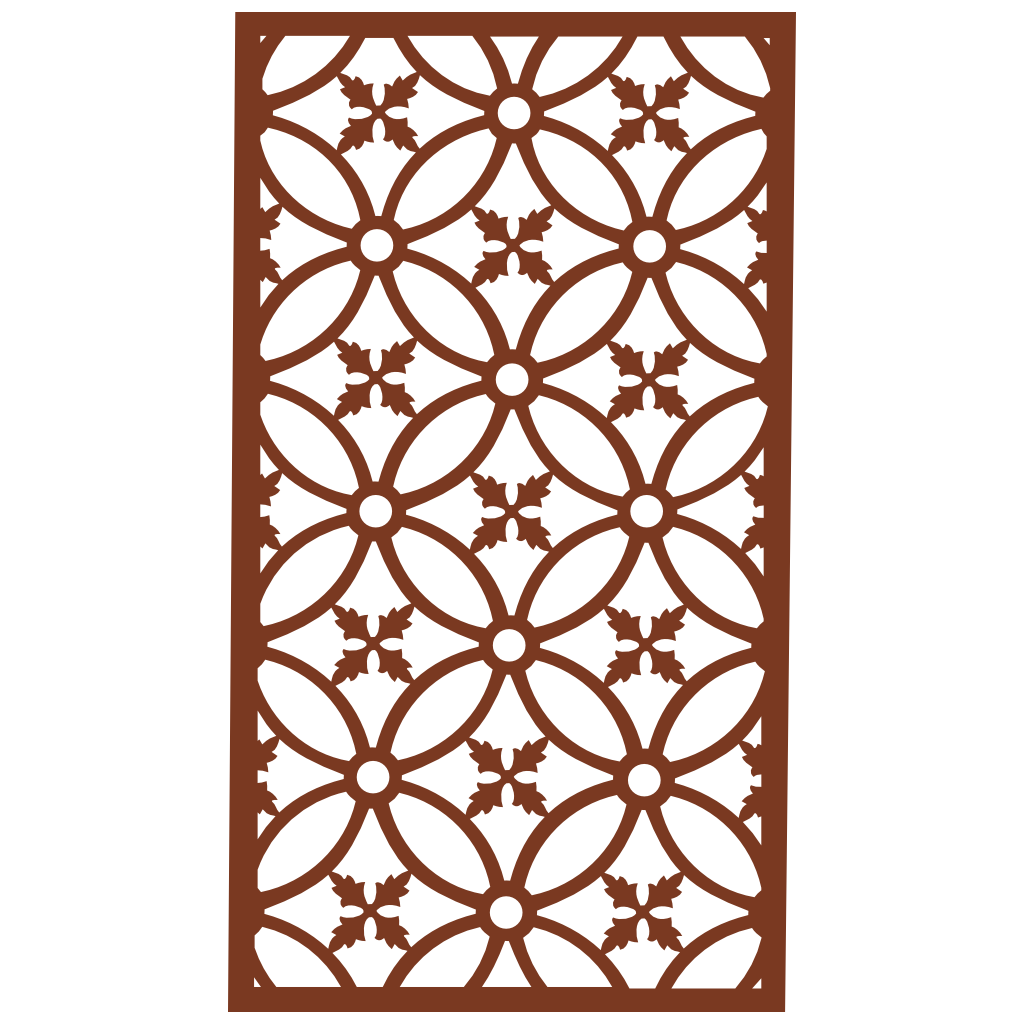 Panel ornamental modular geométrico como acento decorativo en salón