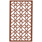 Panel ornamental modular geométrico como acento decorativo en salón