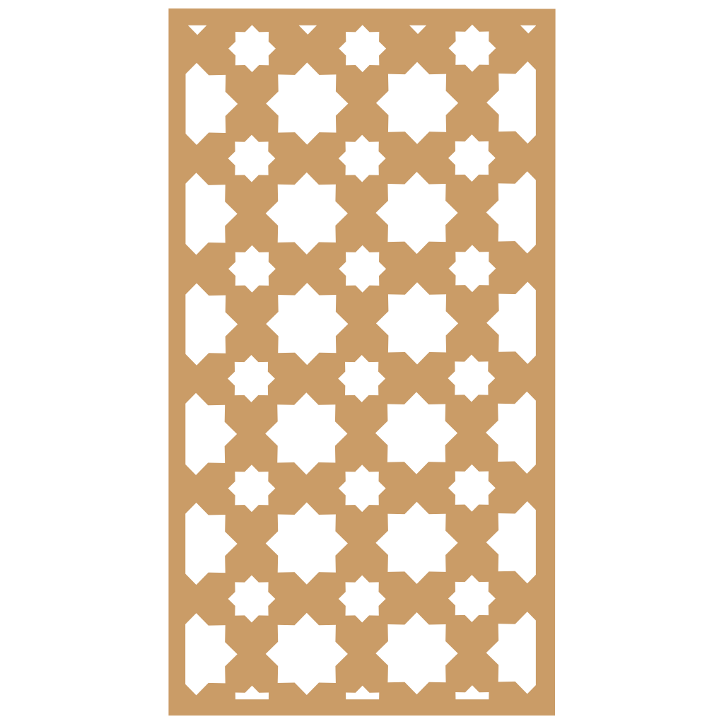 Panel decorativo de madera con patrón geométrico para interiores