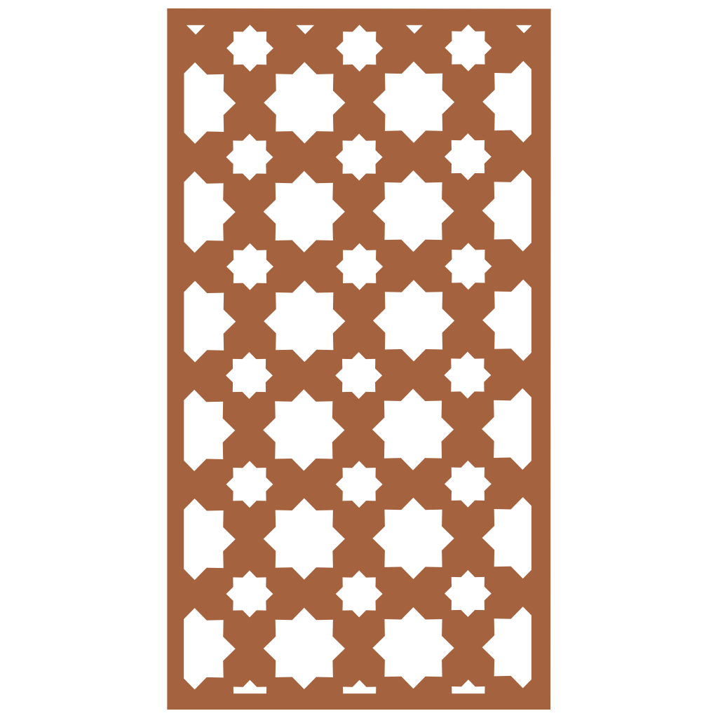 Panel decorativo de madera con patrón geométrico para interiores