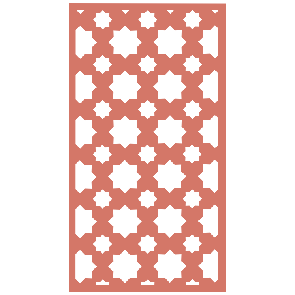 Panel decorativo de madera con patrón geométrico para interiores