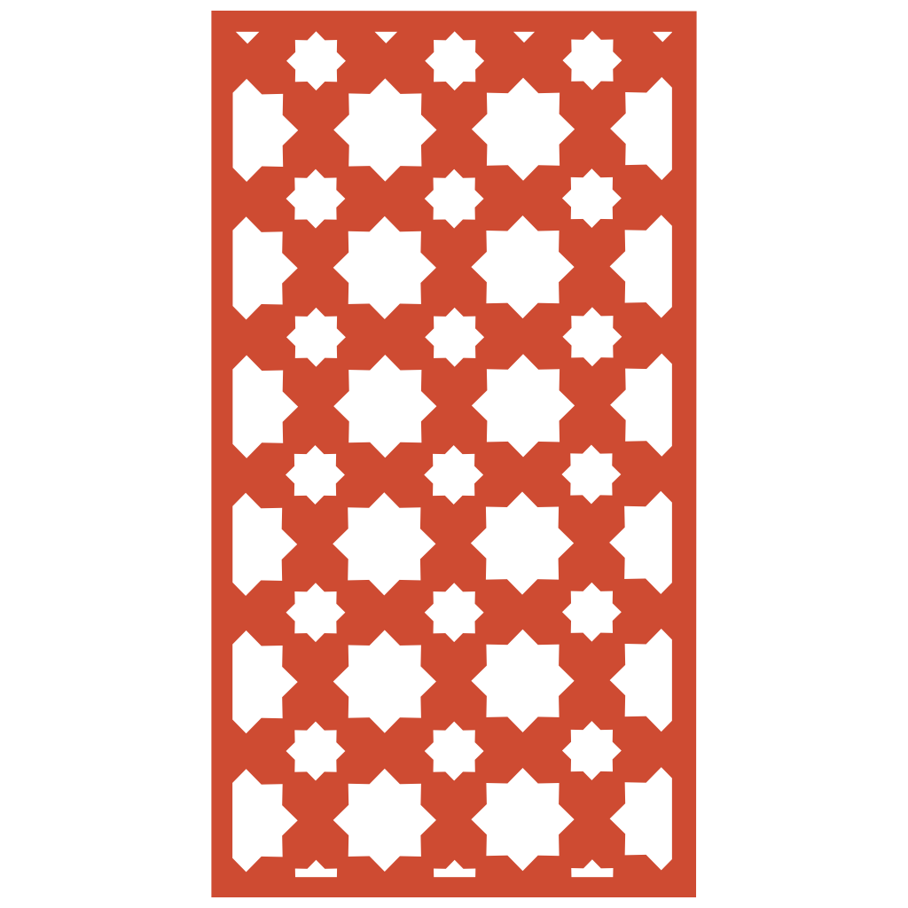 Panel decorativo de madera con patrón geométrico para interiores