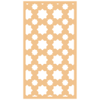 Panel decorativo de madera con patrón geométrico para interiores