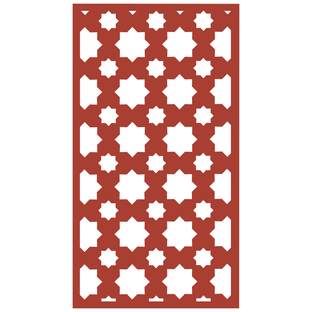 Panel decorativo de madera con patrón geométrico para interiores