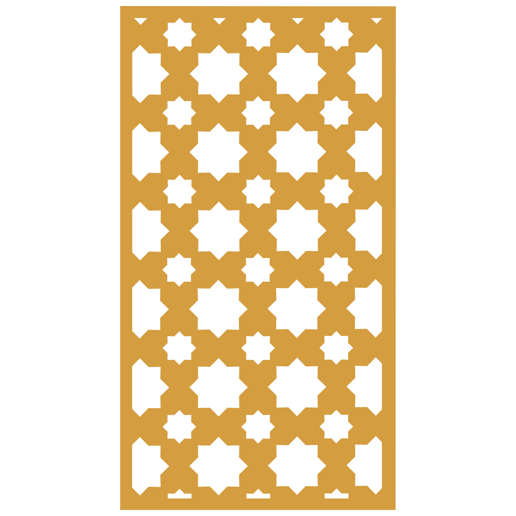 Panel decorativo de madera con patrón geométrico para interiores