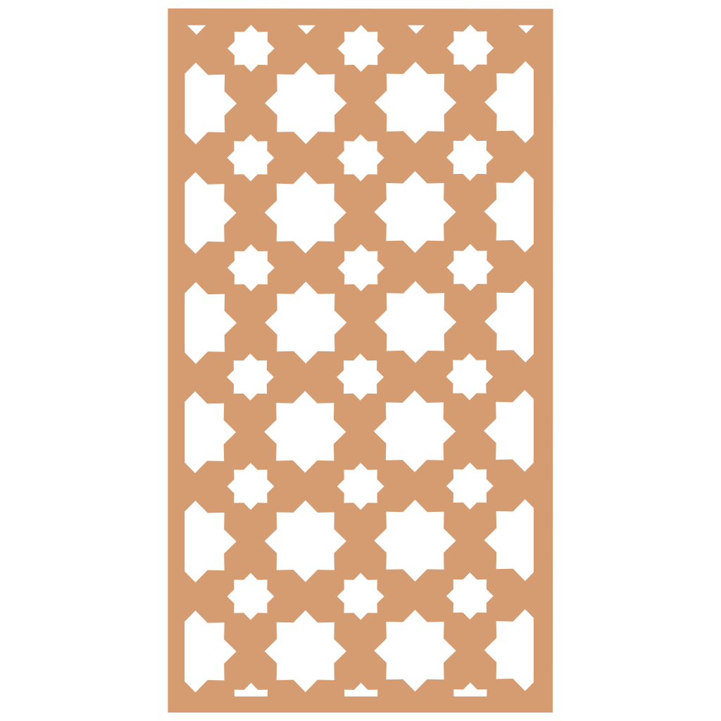 Panel decorativo de madera con patrón geométrico para interiores