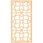 Panel ornamental modular geométrico de madera para decoración de pared interior