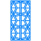 Composición mural con paneles geométricos modulares de diseño moderno