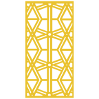 Composición mural con paneles geométricos modulares de diseño moderno