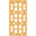 Composición mural con paneles geométricos modulares de diseño moderno