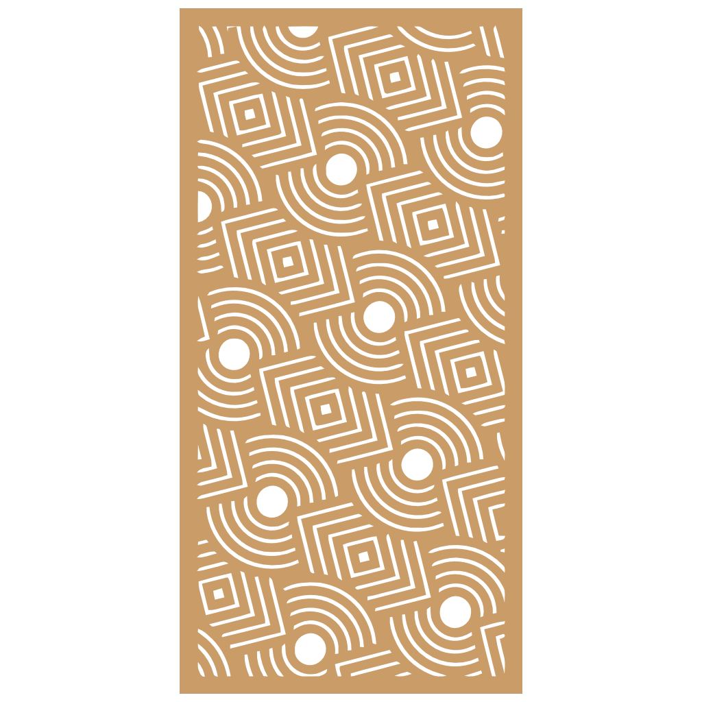 Panel ornamental modular geométrico de madera para decoración de pared interior