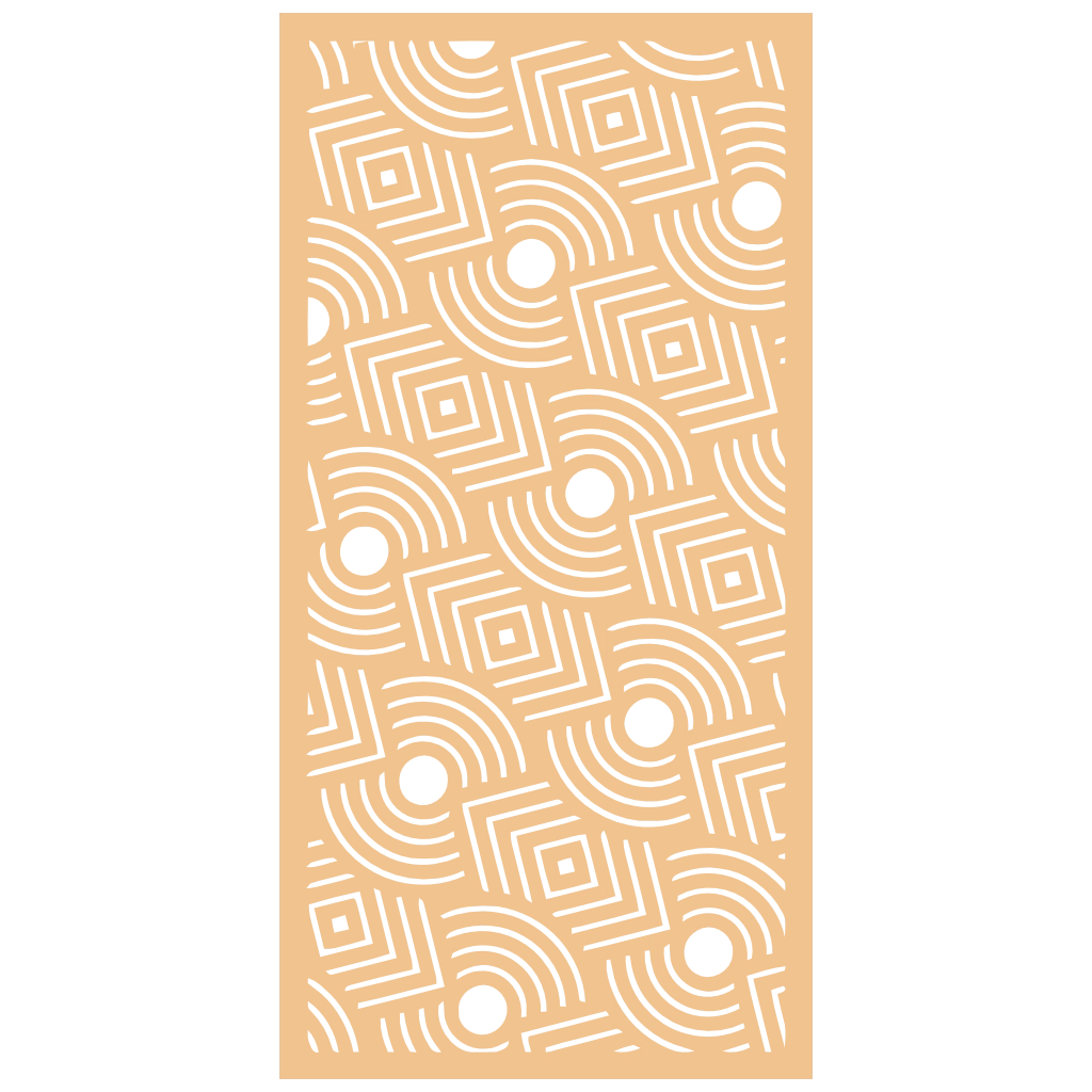 Panel ornamental modular geométrico de madera para decoración de pared interior