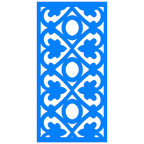 Detalle de panel ornamental geométrico con diseño modular en relieve