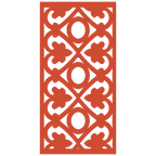 Detalle de panel ornamental geométrico con diseño modular en relieve