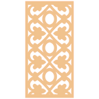 Detalle de panel ornamental geométrico con diseño modular en relieve