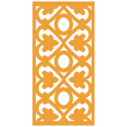 Detalle de panel ornamental geométrico con diseño modular en relieve