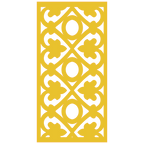 Detalle de panel ornamental geométrico con diseño modular en relieve