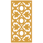 Detalle de panel ornamental geométrico con diseño modular en relieve