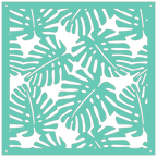 Panel decorativo modular de madera con diseño vegetal